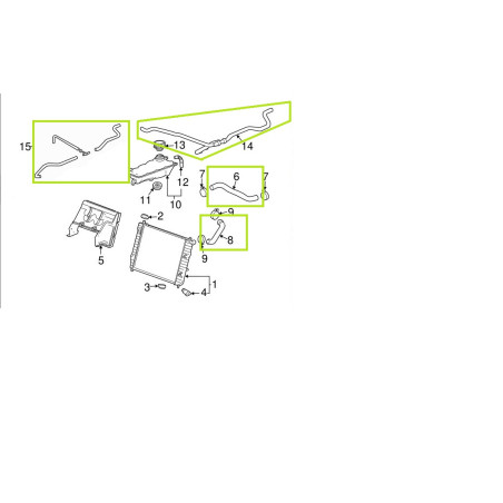 CORVETTE C6 6.0L LS2 V8 - cooling system hose kit